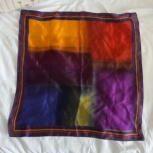Vintage Adrienne Vittadini Silk square scarf